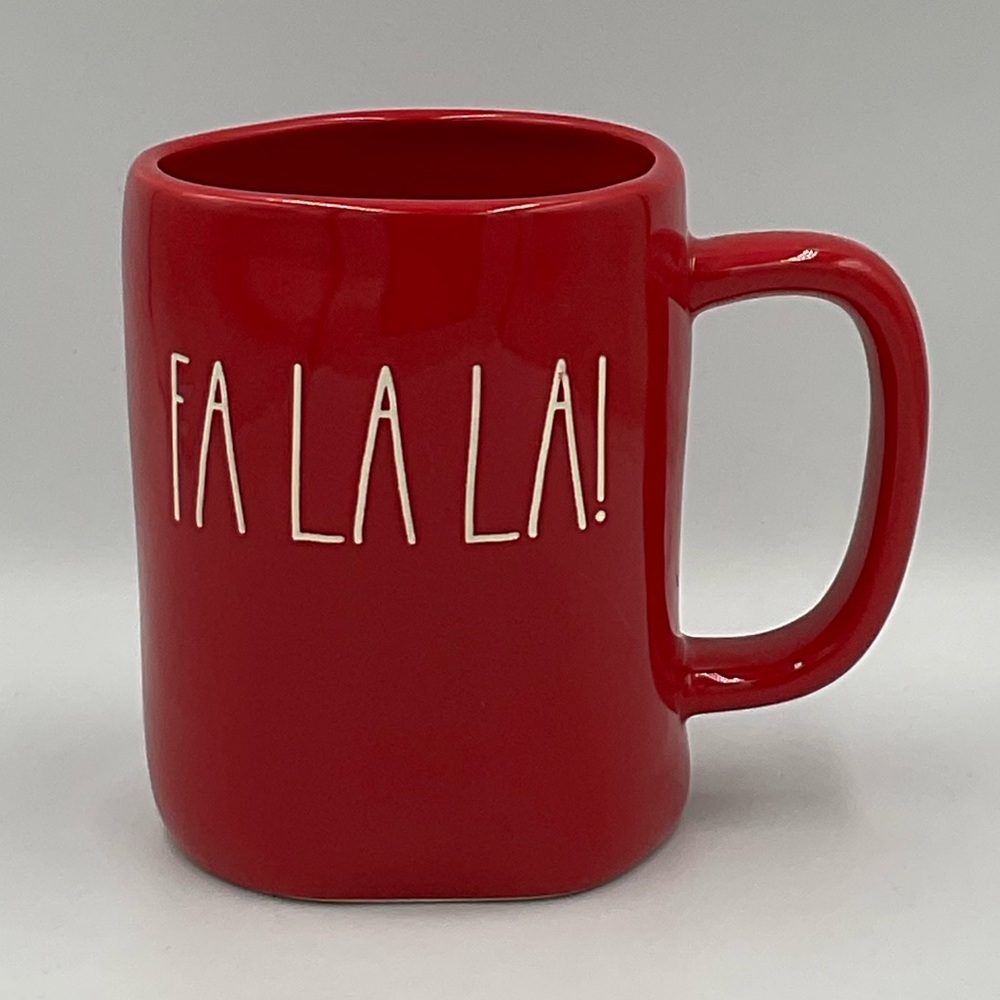 Rae Dunn Christmas Red “Fa La La” Coffee Mug